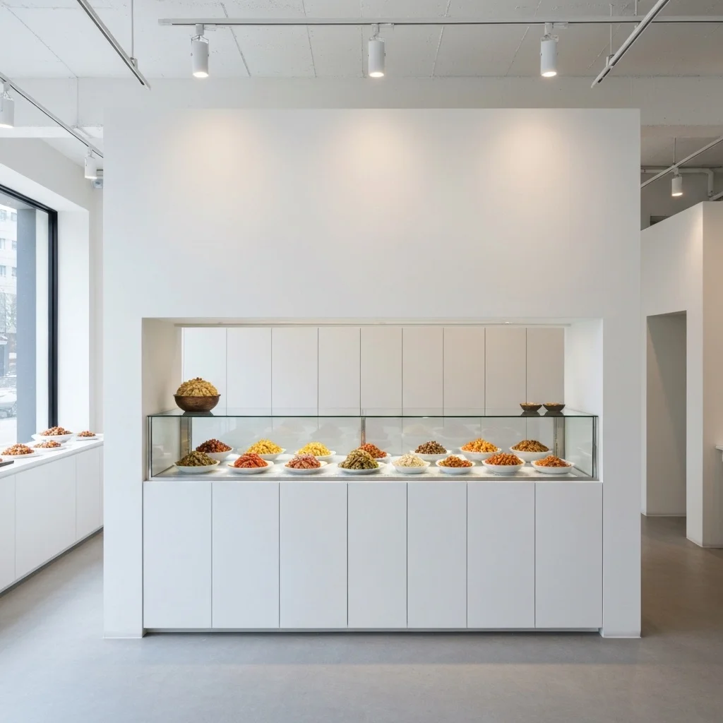 반찬가게오픈쇼케이스추천 - 세련된_매장_인테리어_조화