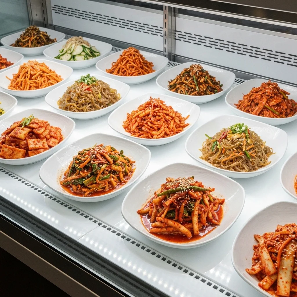 반찬가게오픈쇼케이스저렴한곳 - 조명에_따라_달라지는_반찬_비주얼