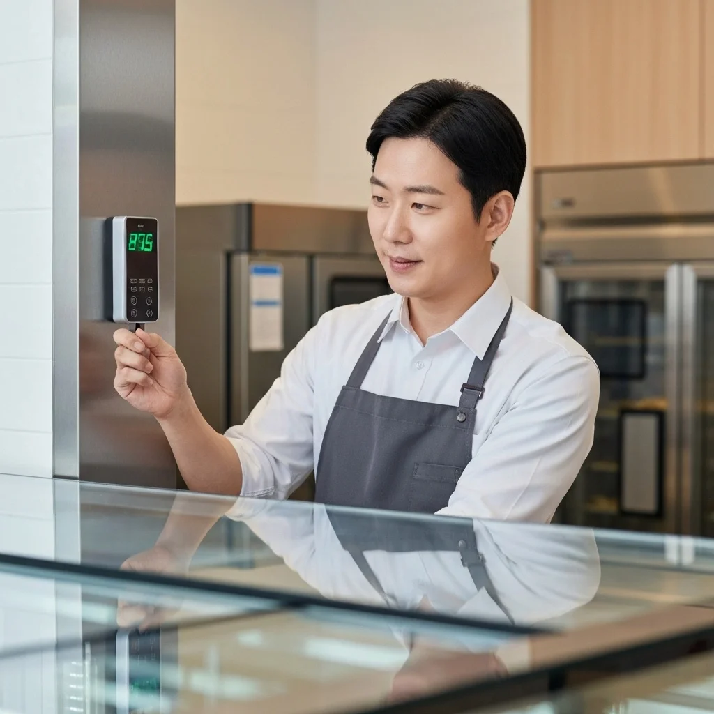 빵집용쇼케이스제품추천 - 쇼케이스_온도_체크