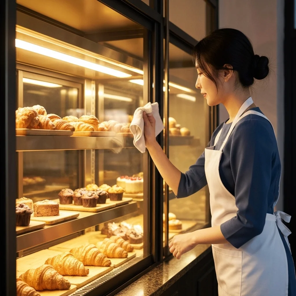 빵집용진열장비용 - 프리미엄 냉장 쇼케이스 내부