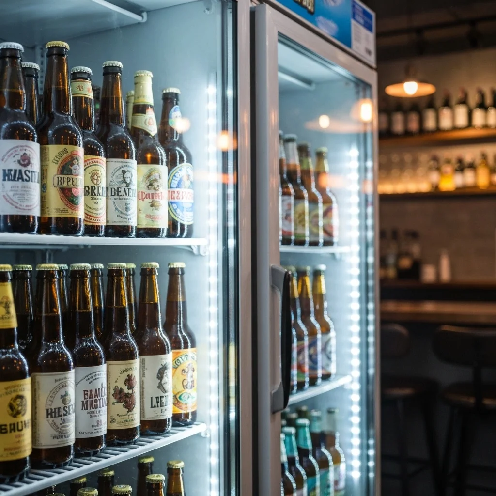 펍용앞문쇼케이스싼곳 - 결로_없는_고품질_유리_확인