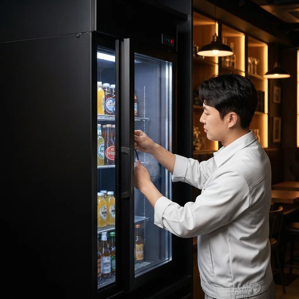 펍용냉장쇼케이스설치 - 펍_쇼케이스_설치_현장