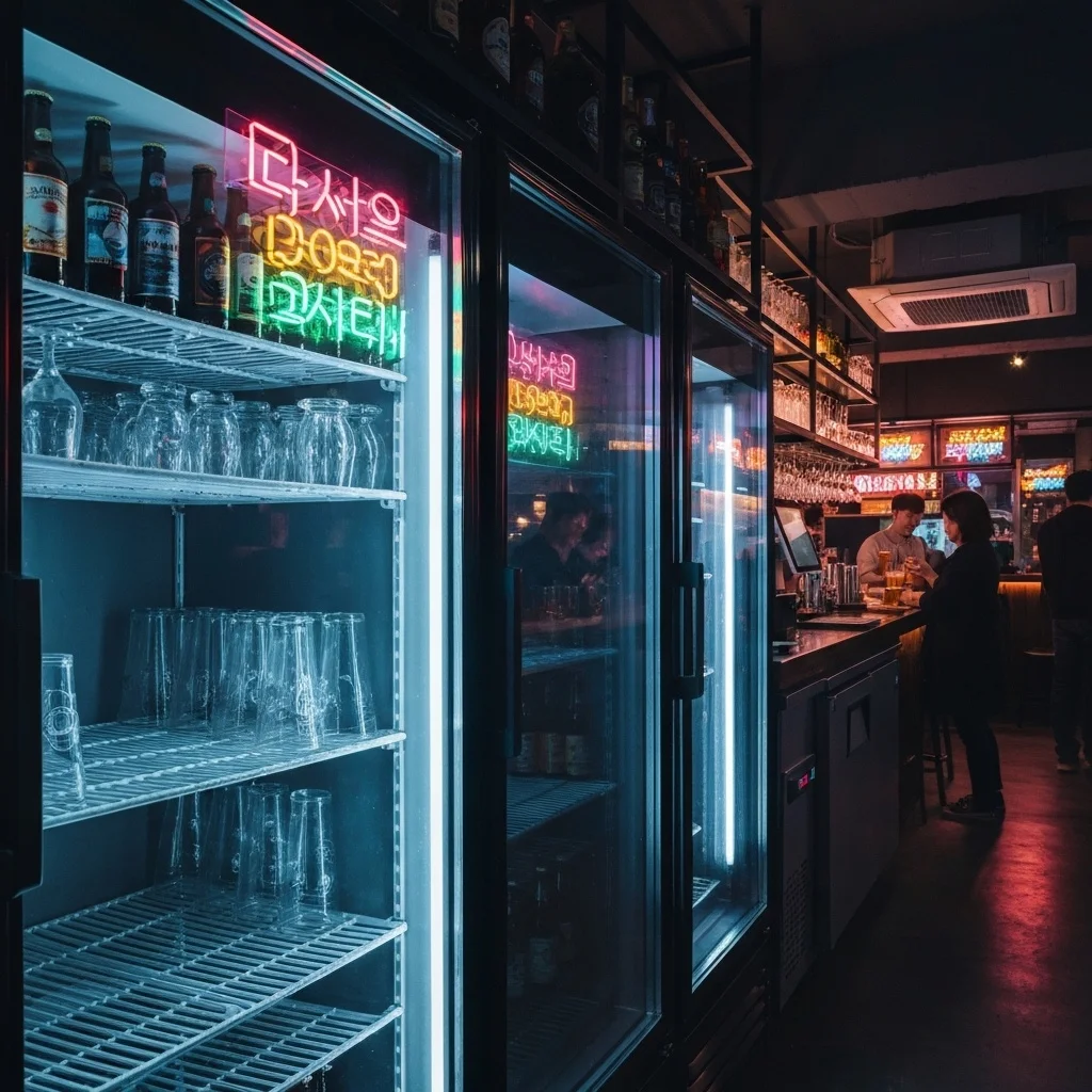 펍용냉장쇼케이스견적 - 세련된_펍_인테리어의_완성