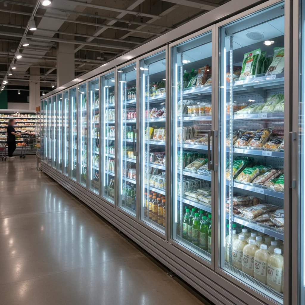 대형마트용냉장쇼케이스저렴한곳 - 에너지_절감형_쇼케이스_배치