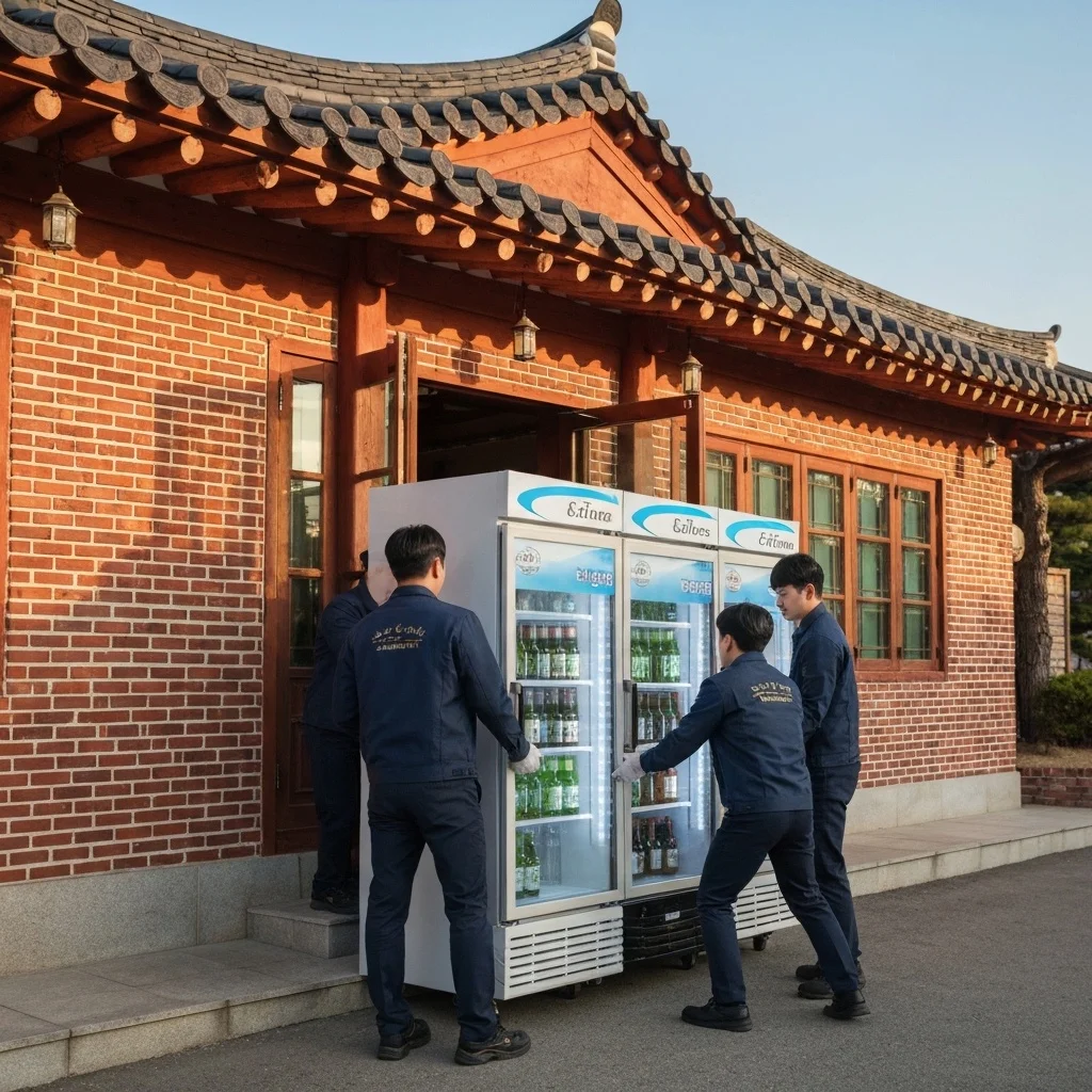 호프집용알루미늄쇼케이스저렴한곳 - 전문 기사의 꼼꼼한 설치 과정