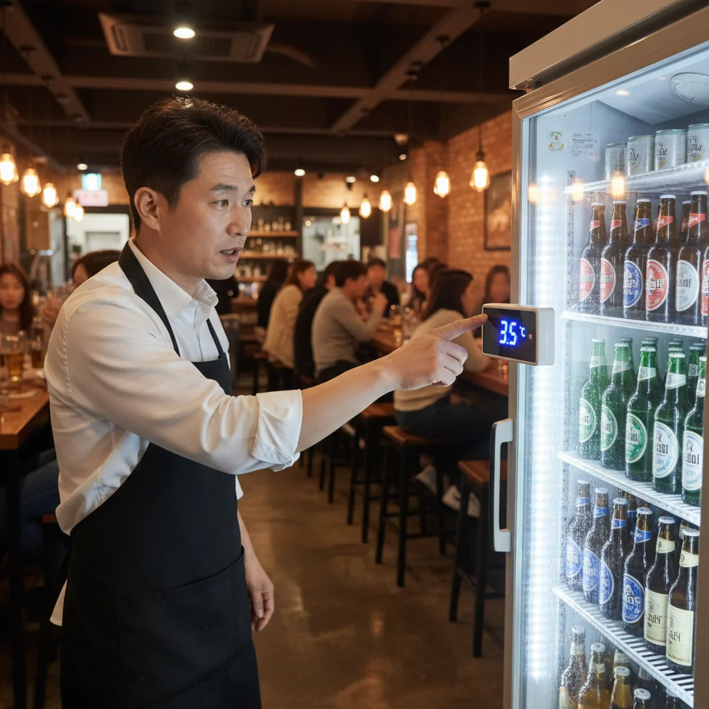 호프집용LED쇼케이스맞춤제작 - 정밀 온도 제어 시스템 확인