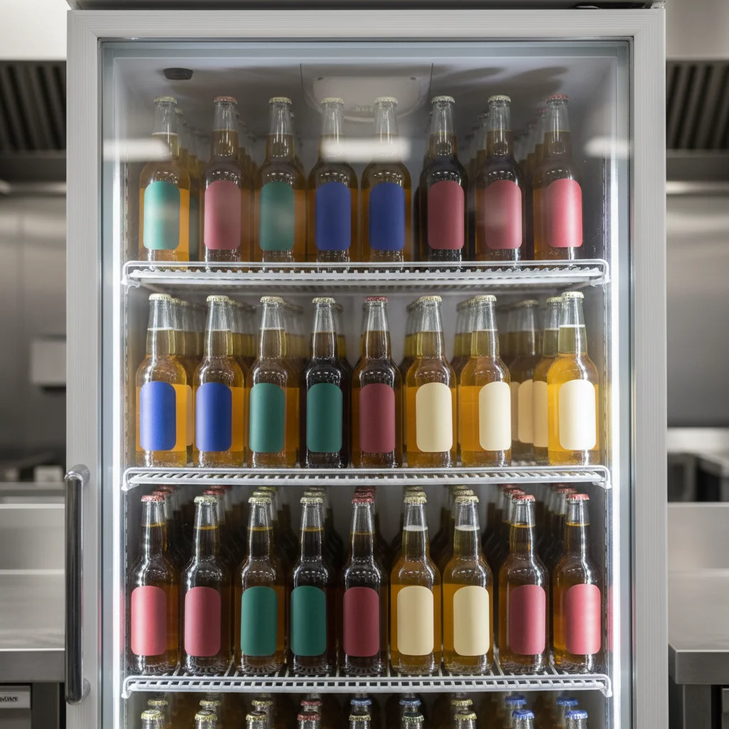 호프집용LED쇼케이스업체 - 투명한_결로방지_도어_기술