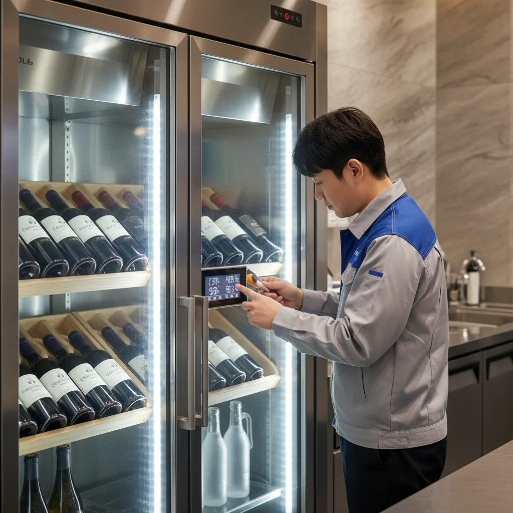 술보관용쇼케이스추천 - 쇼케이스 정밀 온도 제어 시스템 점검