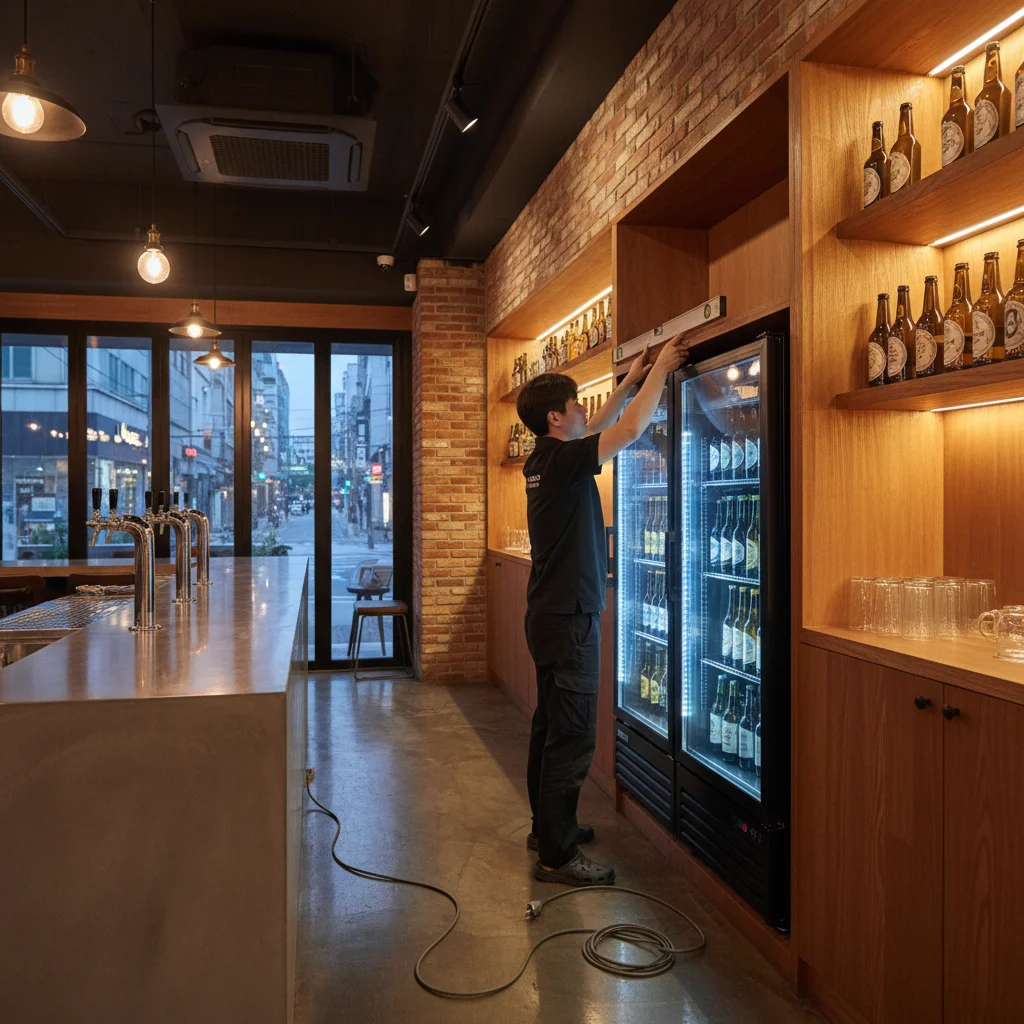 술보관용쇼케이스설치 - 쇼케이스_설치_현장