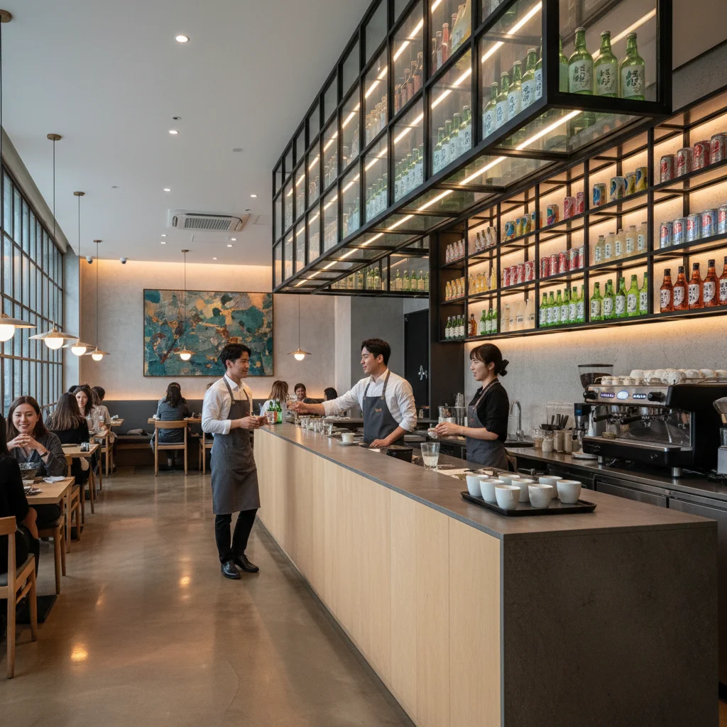 술보관용쇼케이스설치 - 매장_배치_사례