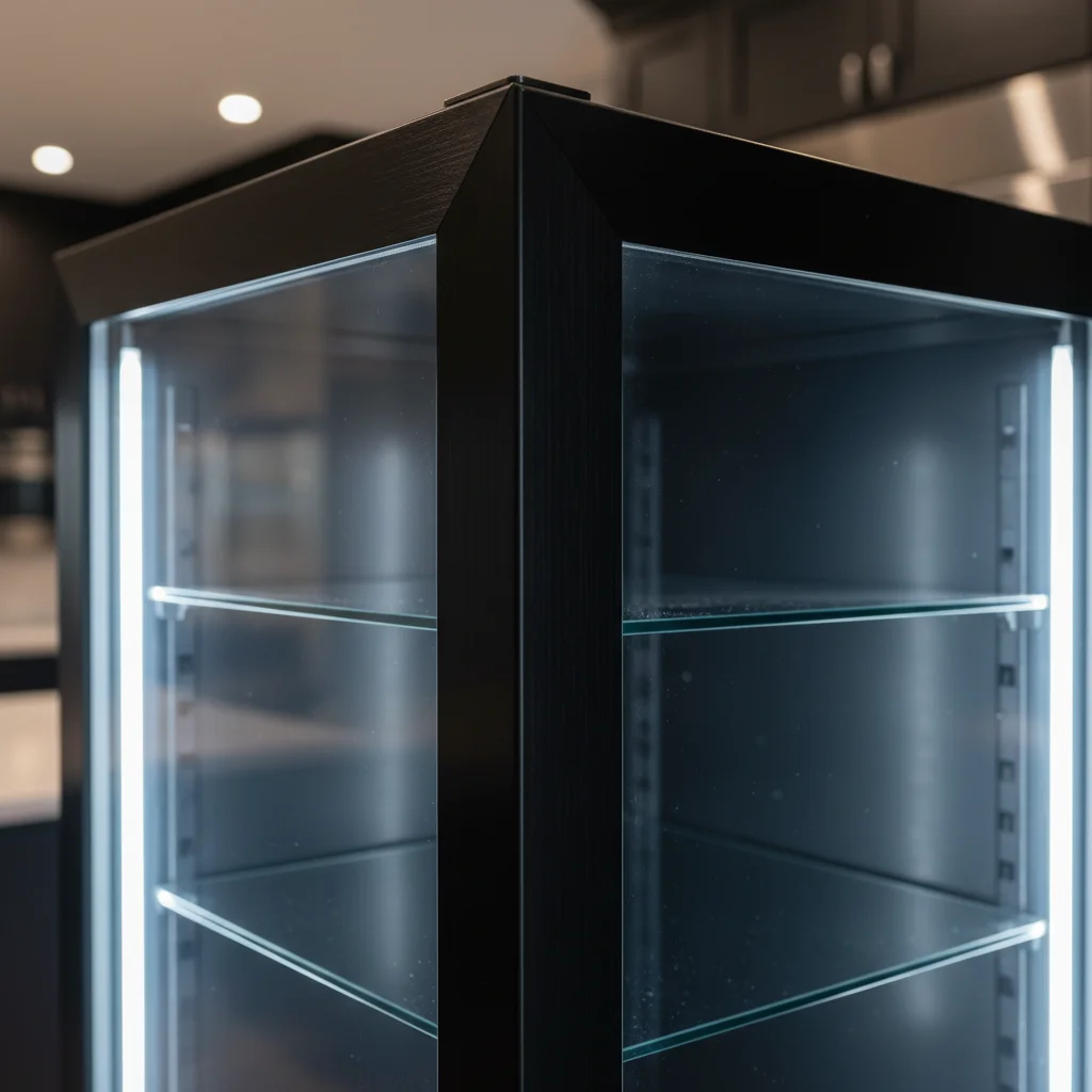 술보관용알루미늄쇼케이스제품 - 프리미엄_알루미늄_프레임_디테일