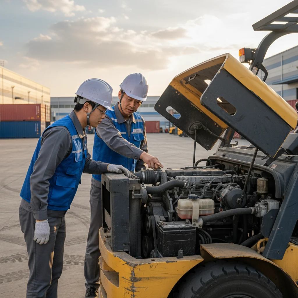 청주지게차학원 - 실습 장비 상태 점검