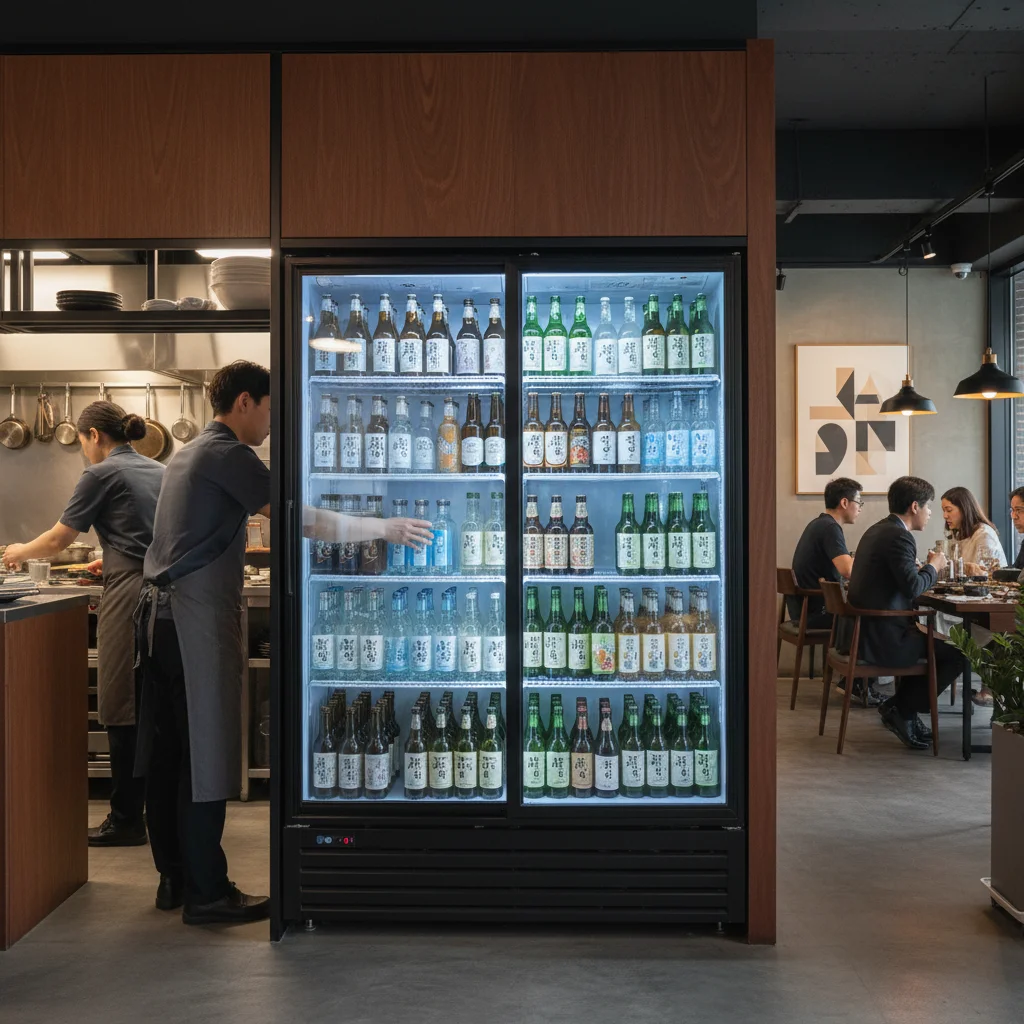 술보관용뒷문쇼케이스제품 - 효율적인 동선 설계