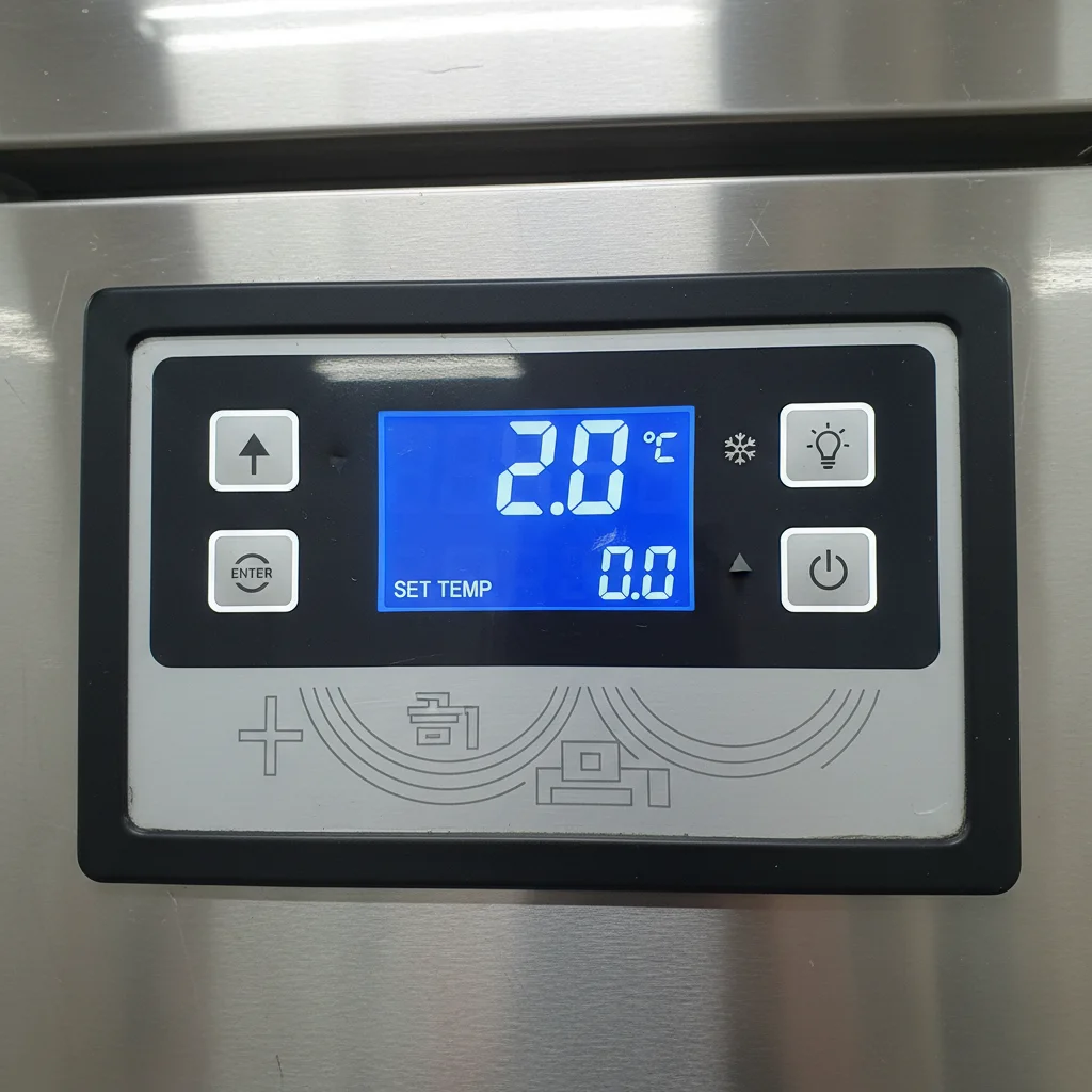 술보관용뒷문쇼케이스제품 - 스마트 온도 제어 시스템