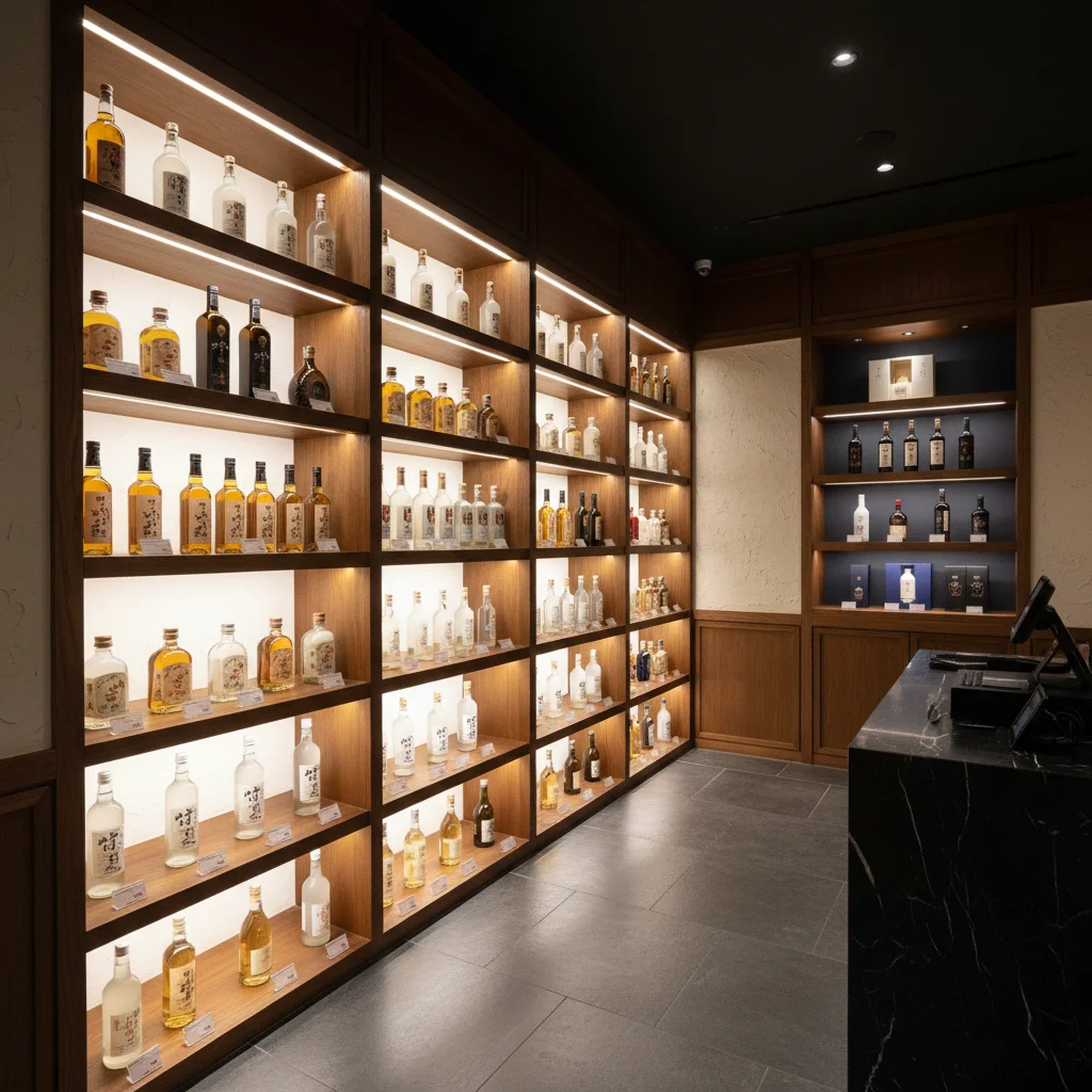 술보관용오픈다단쇼케이스제품추천 - 인테리어를 살리는 조명 설계