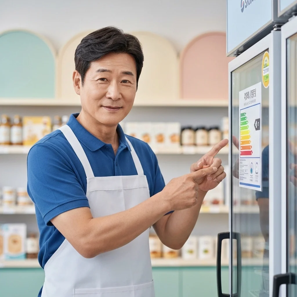 술보관용냉장쇼케이스제품추천 - 에너지 효율 1등급 확인