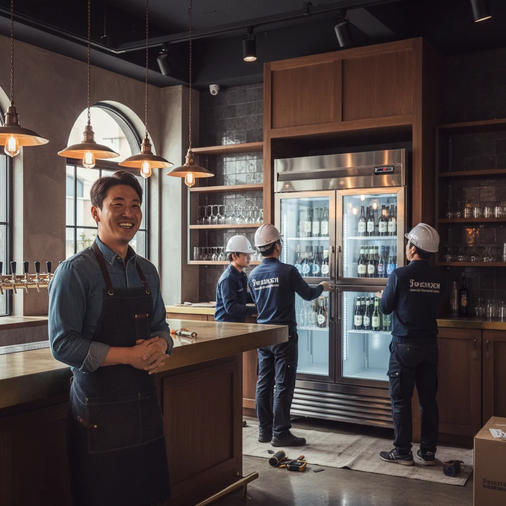맥주보관용냉장고견적문의 - 만족스러운 냉장고 설치 완료