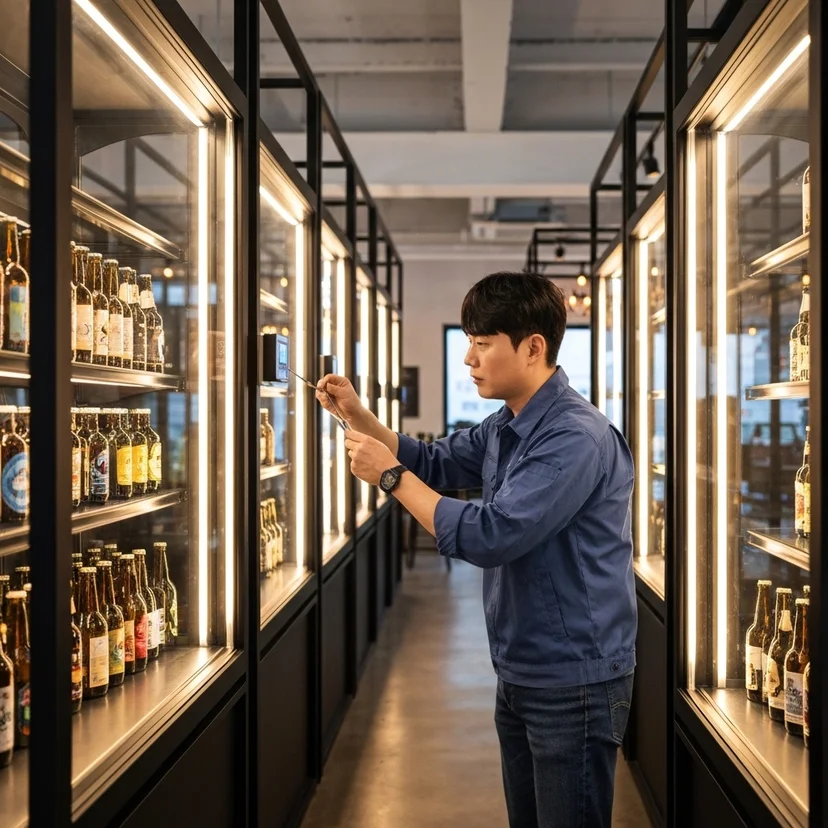 맥주보관용진열장맞춤제작 - 2026년 최신형 맞춤 맥주 진열장