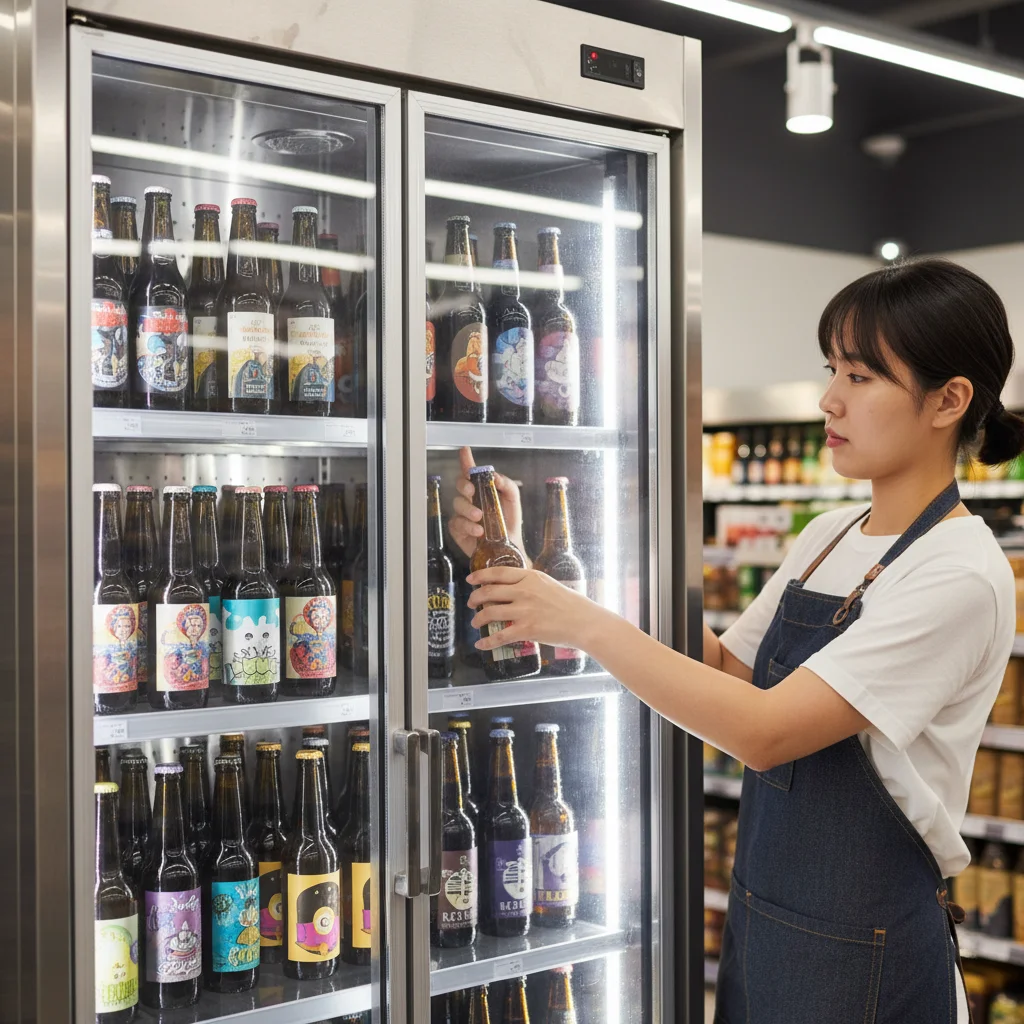 맥주보관용진열장맞춤제작 - 결로 없는 페어유리 맞춤 제작