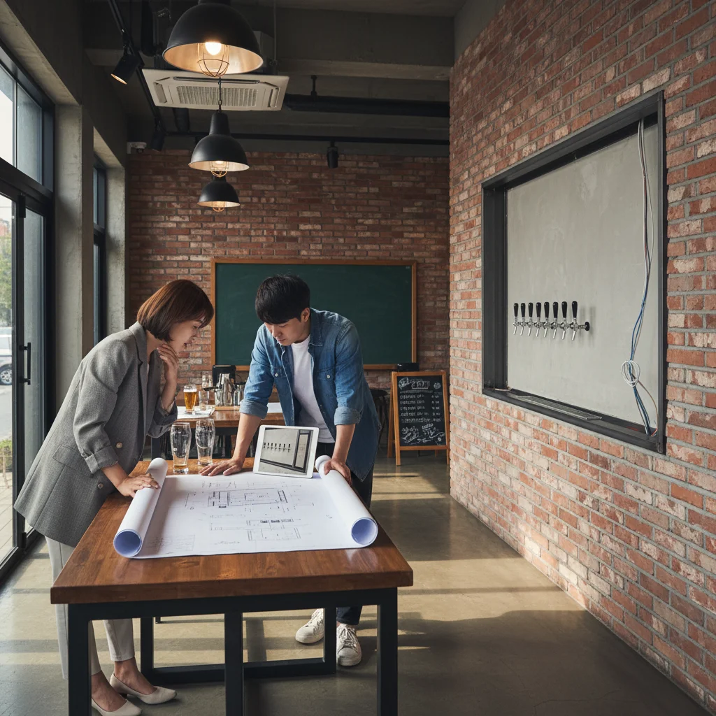 맥주보관용진열장맞춤제작 - 실측과 도면 설계는 필수 과정