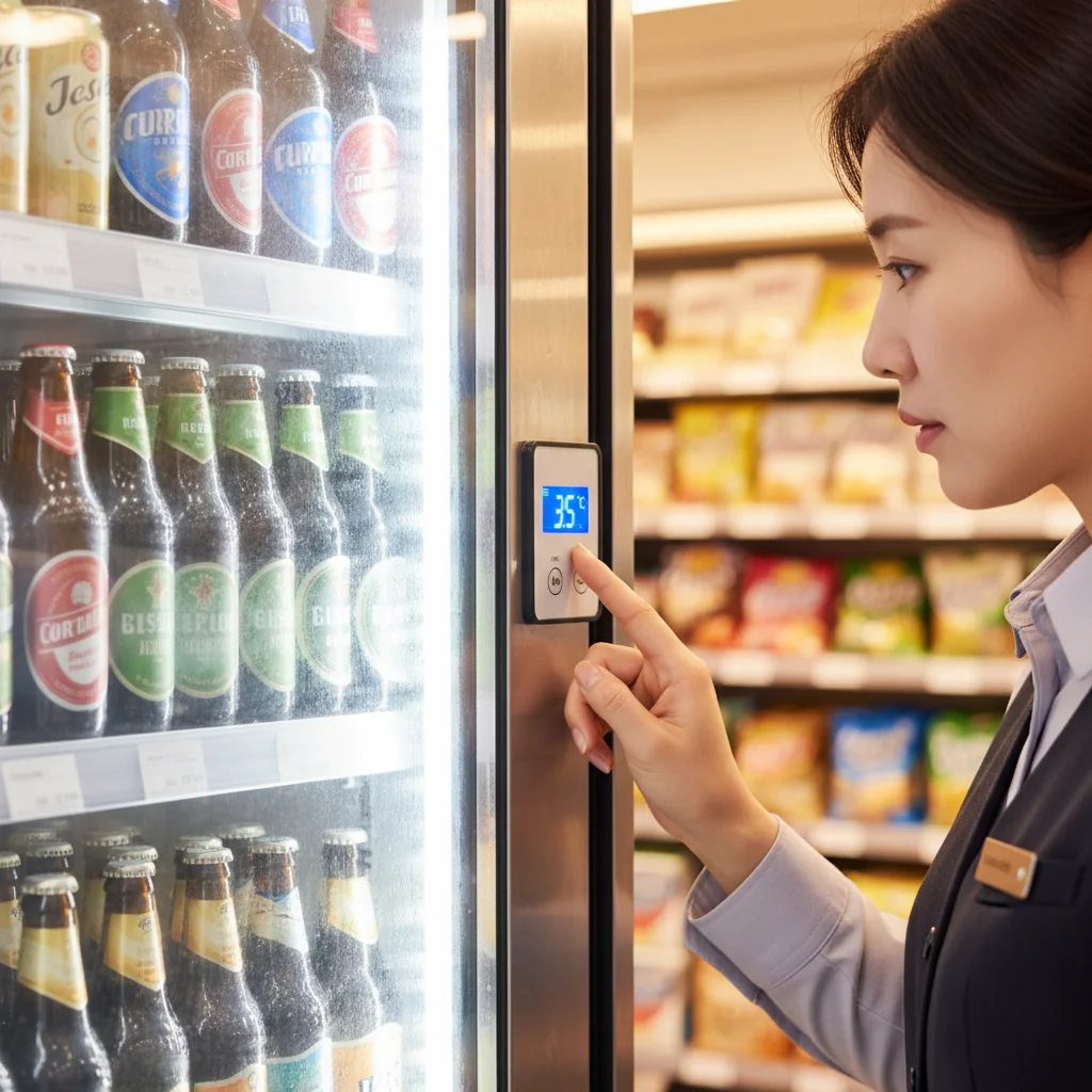 맥주보관용앞문쇼케이스맞춤제작 - 정밀한_온도_제어_시스템