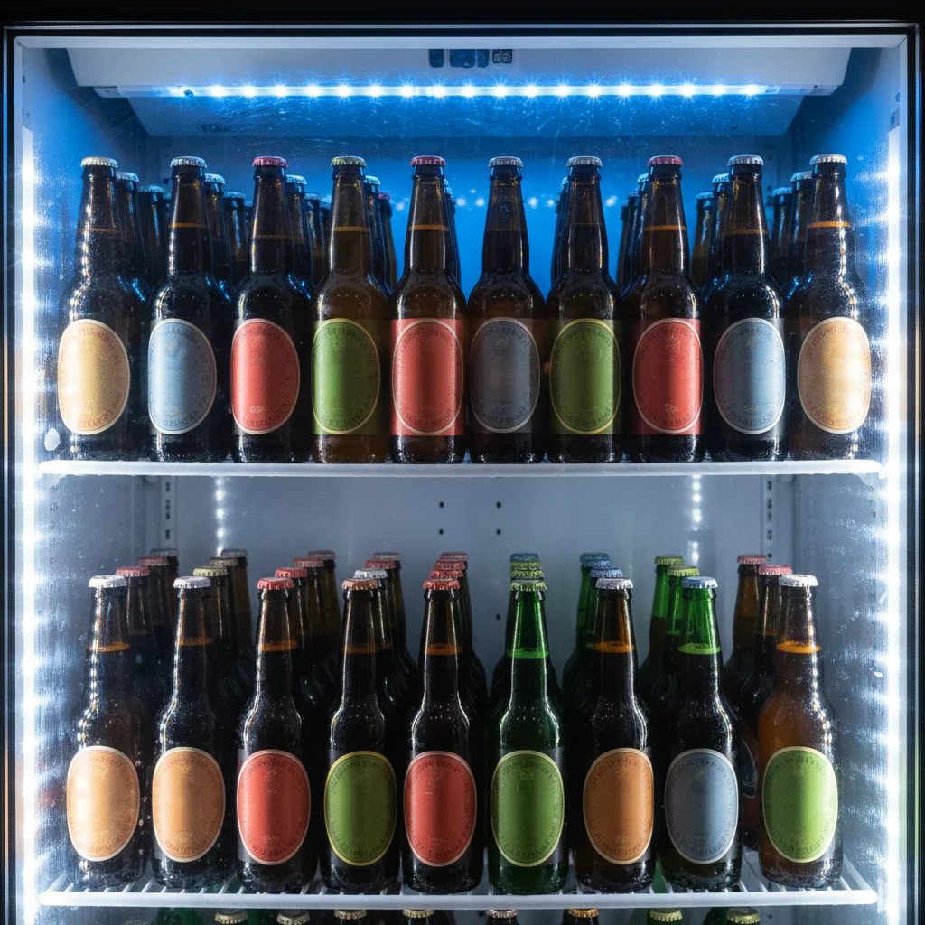 맥주보관용앞문쇼케이스견적문의 - 시인성을_높여주는_LED_조명