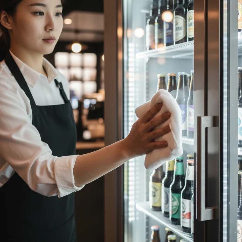 맥주보관용앞문쇼케이스비용 - 결로방지_강화유리_디테일