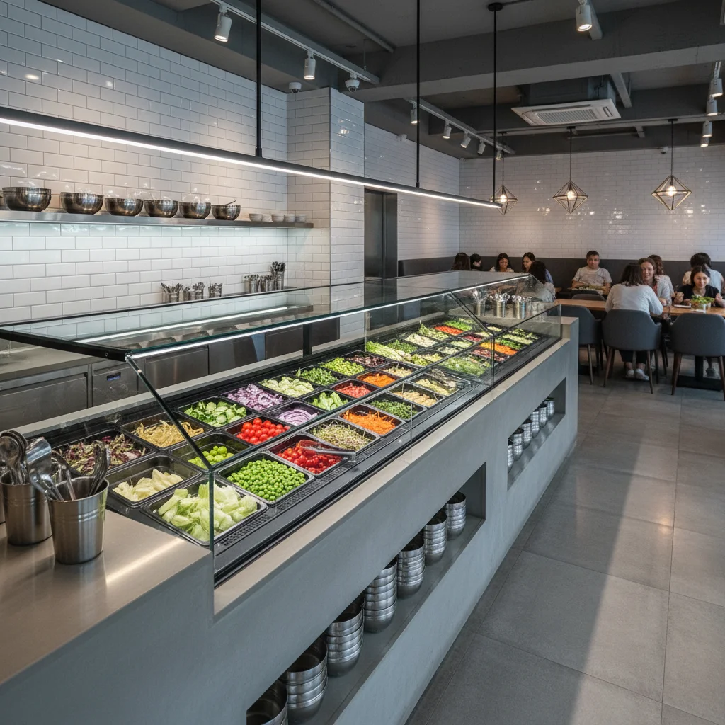 야채용쇼케이스업체추천 - 세련된_매장_인테리어와_조화