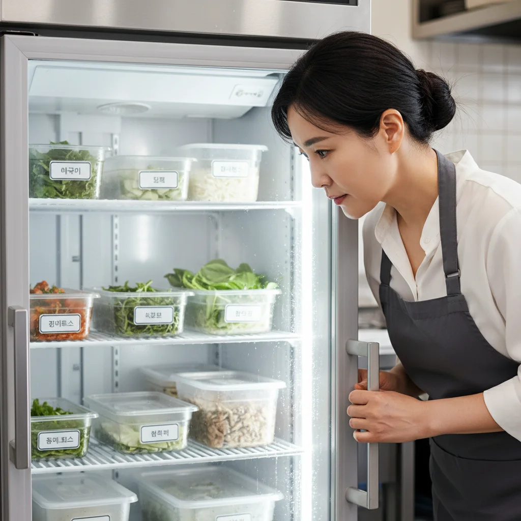 야채용냉장고견적 - 꼼꼼한_내부_마감_확인