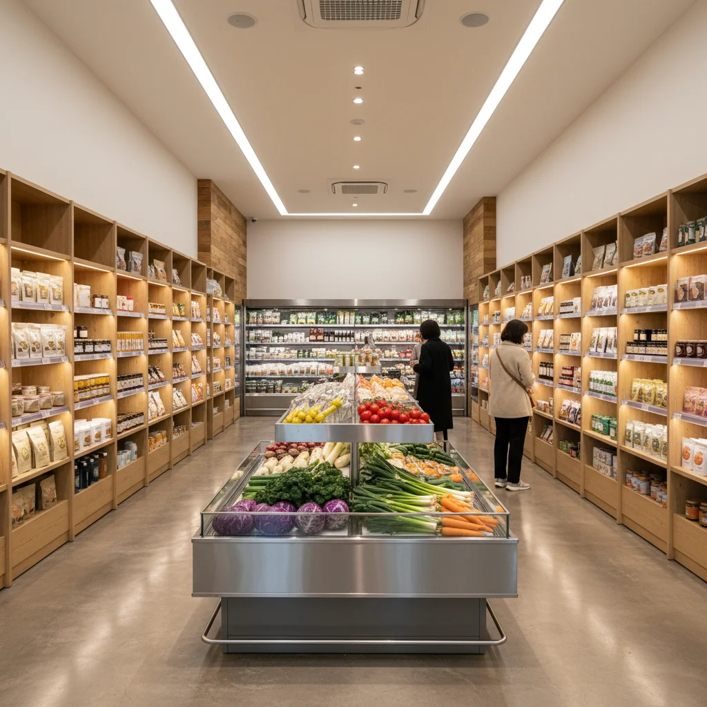 야채용LED쇼케이스견적 - 성공적인 매장 세팅 완료