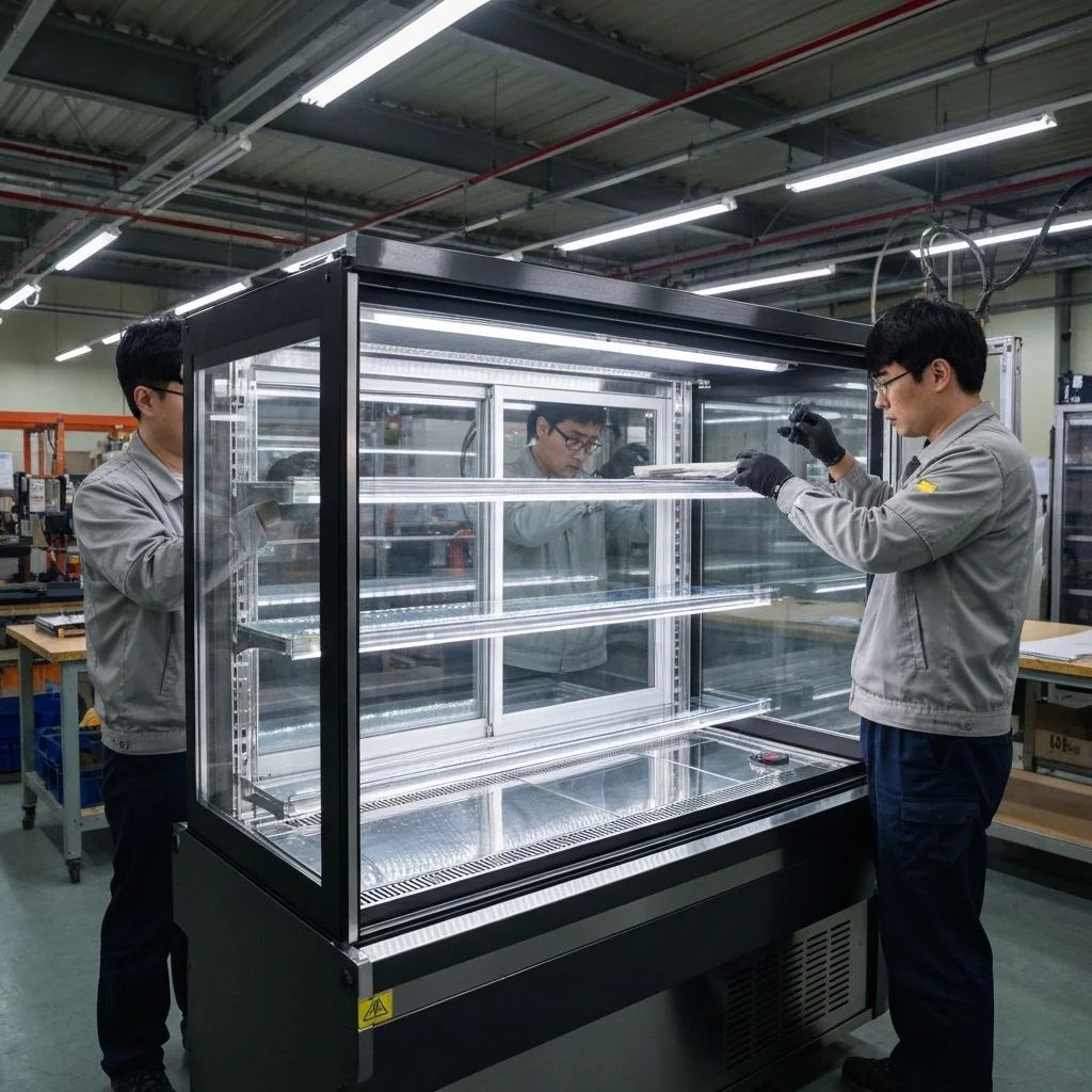 야채용뒷문쇼케이스견적문의 - 꼼꼼한_공정_제조현장