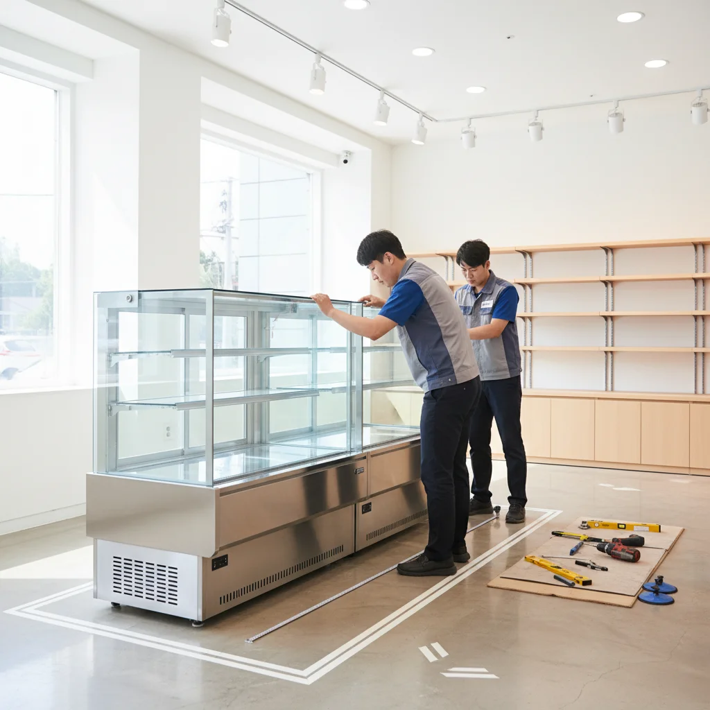 야채용냉장쇼케이스저렴한곳 - 안전한_전문_설치_현장