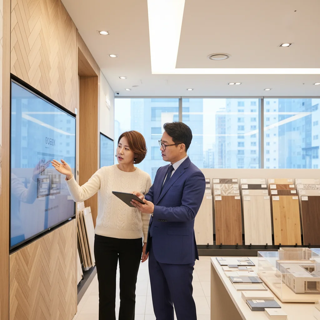 진열용알루미늄쇼케이스견적 - 전문가와_함께하는_상세_견적_상담_모습