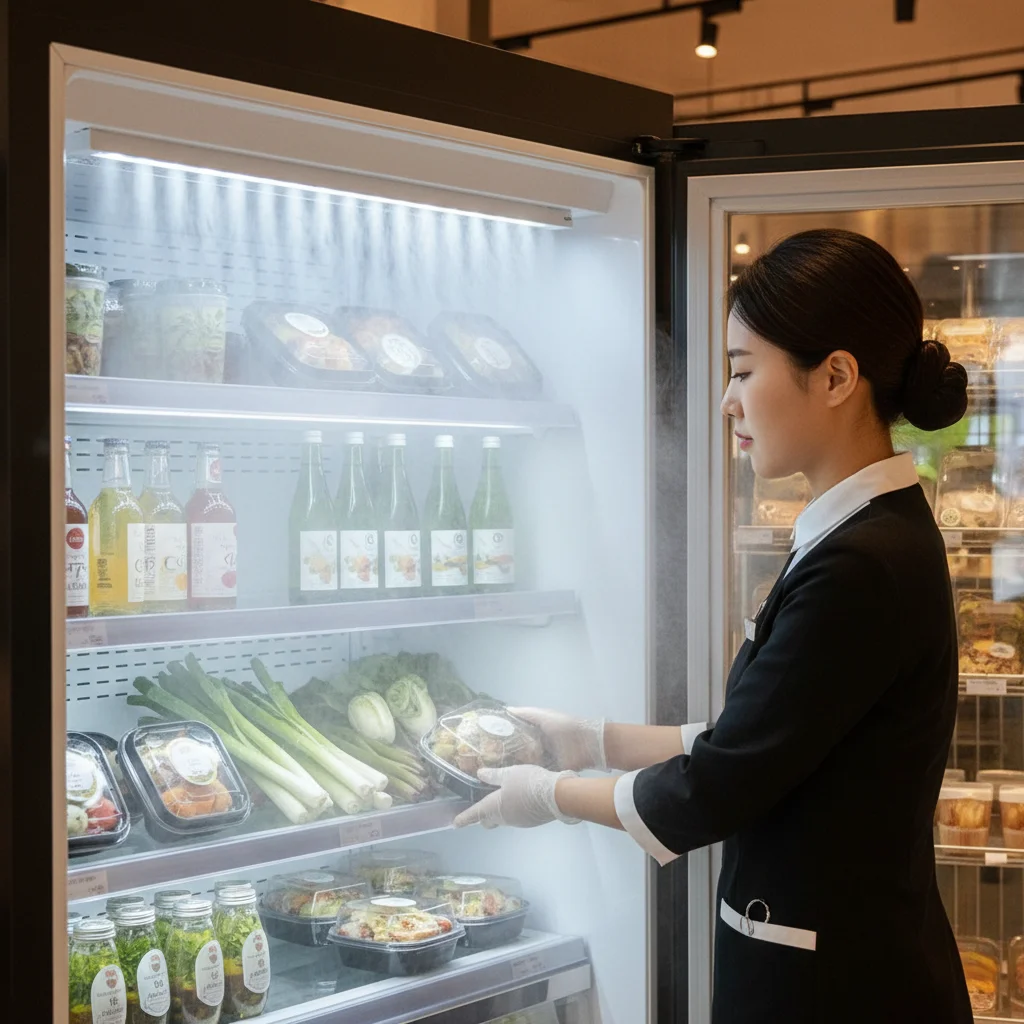 진열용오픈쇼케이스견적 - 냉기 손실 방지 기술 확인