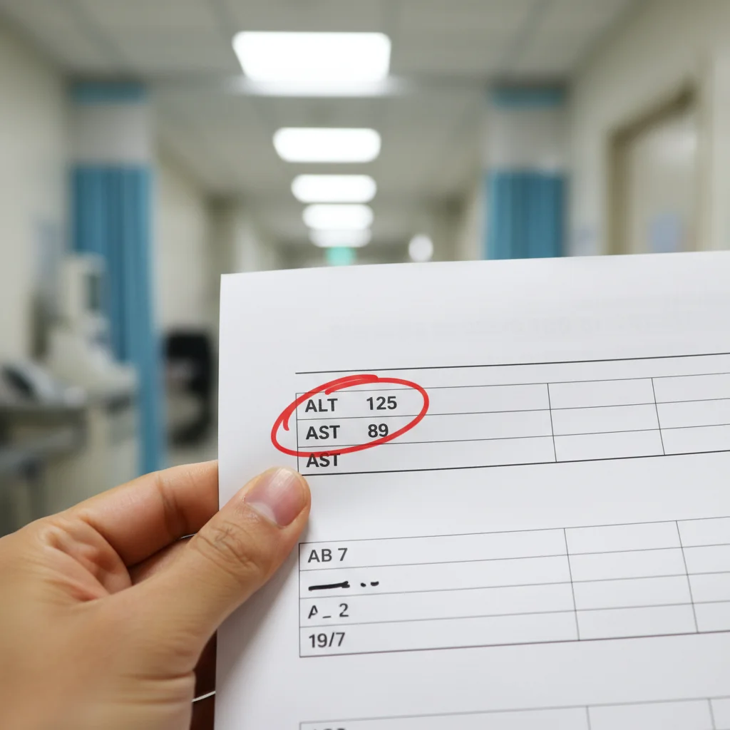 간기능검사병원 - 간수치 결과표 확인