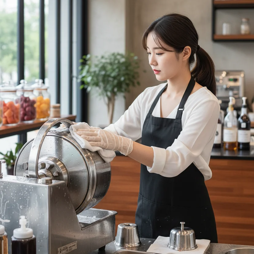 팥빙수제빙기 - 제빙기 일일 세척 필수