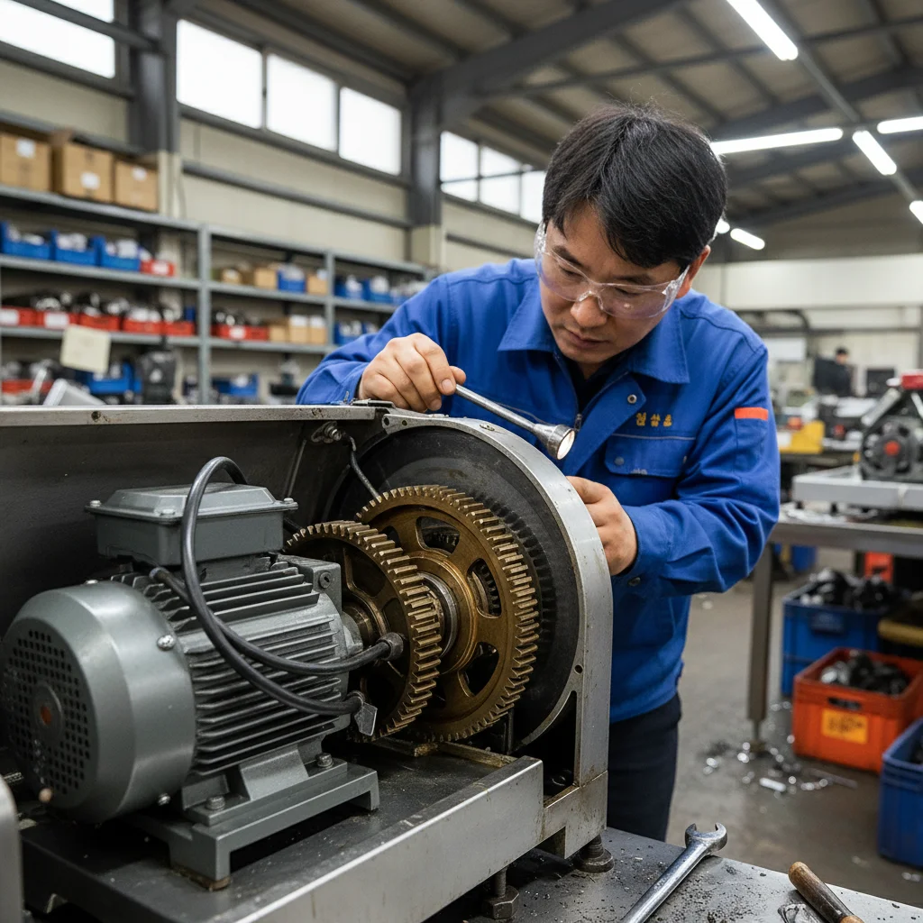 고출력 기어식 육절기 내부