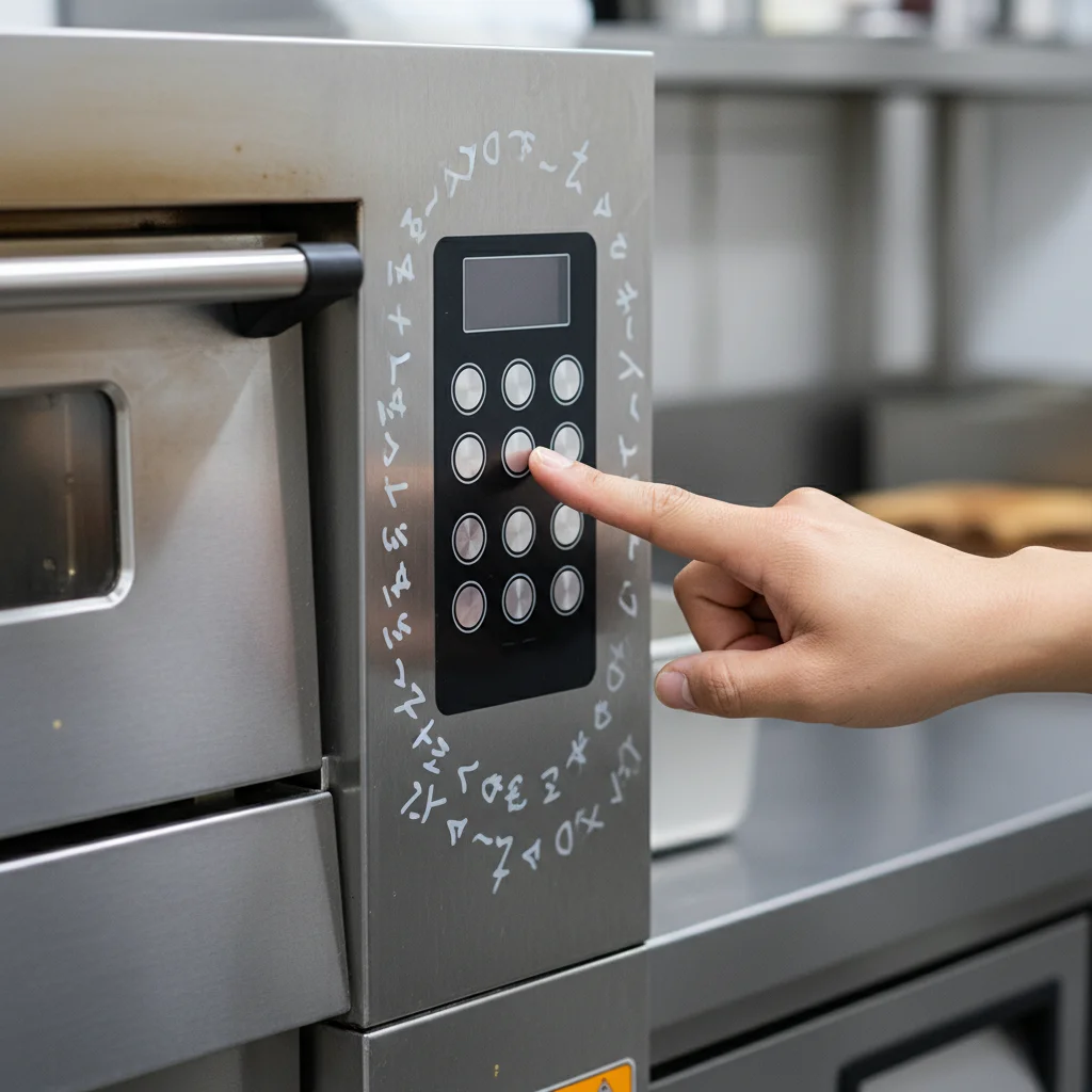 중고피자오븐 - 온도 조절 패널 확인