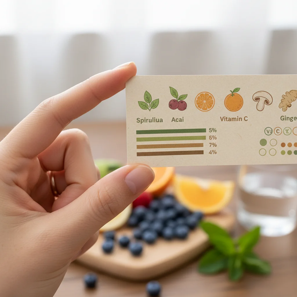 천연종합영양제 - 성분표 1초 구분법