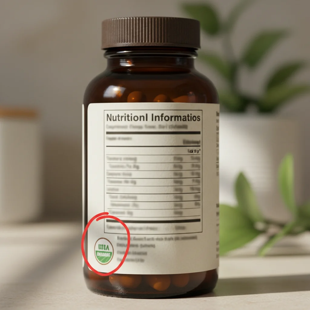 유기농멀티비타민 - 인증 마크 확인 필수