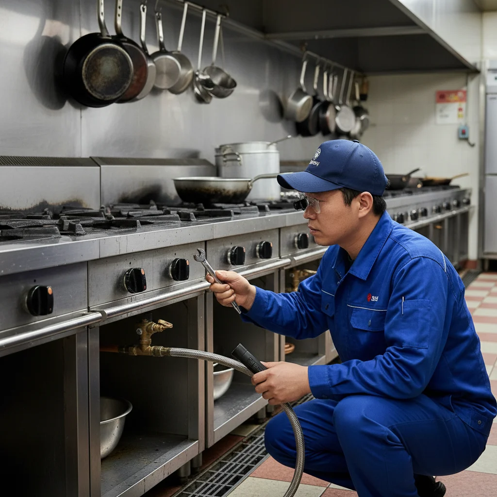 업소용가스레인지 - 가스 노즐 확인 필수