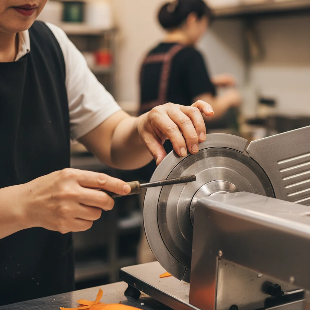 중고야채절단기 - 칼날 상태와 안전장치 작동 여부는 필수 확인 사항입니다.