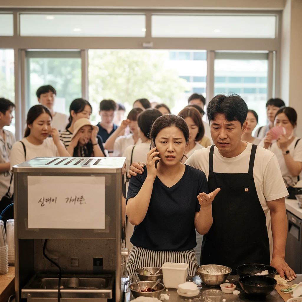 우유빙수기계 - 한여름 기계 고장, A/S 정책이 생명입니다