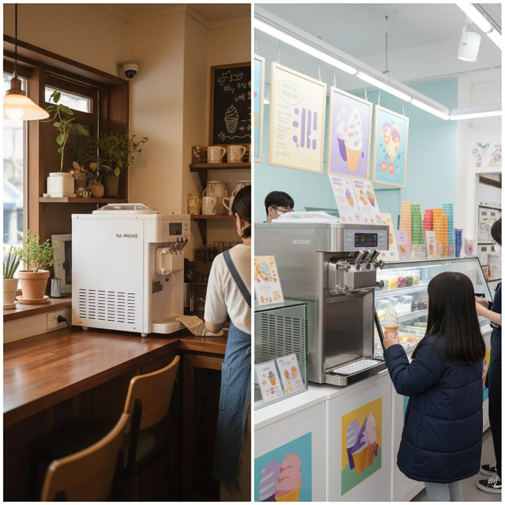 닛세이아이스크림기계 - 우리 가게에 맞는 모델은? NA-9424AE vs CI-7548AE