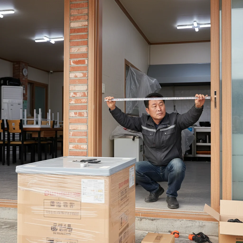 30박스냉장고 설치 전, 출입문 실측은 필수!