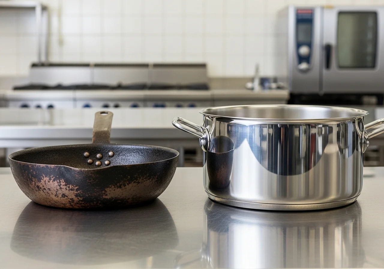 업소용튀김냄비 - 왼쪽 냄비, 혹시 사장님 주방에도 있지 않나요?