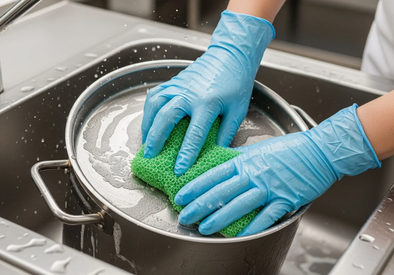 업소용튀김냄비 - 비싼 냄비, 철수세미 대신 부드럽게 다뤄주세요.