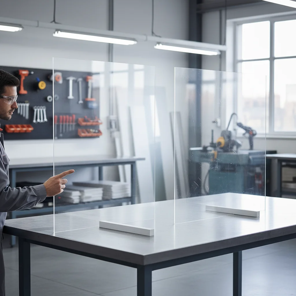 투명가림막 - 눈으로는 구별 힘든 아크릴과 PC, 특징은 완전히 다릅니다.