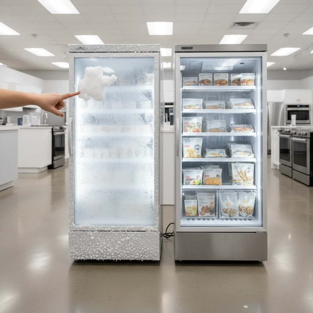 우성업소용냉동고 - 직냉식(좌)과 간냉식(우)의 결정적 차이