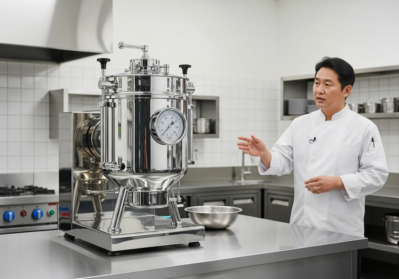 업소용중탕기 - 압력 게이지, 중탕기 성능의 핵심 지표!